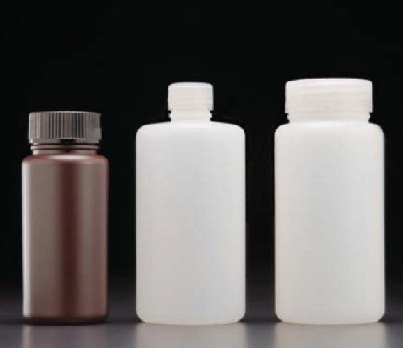 Plastic Bottles Round Amber