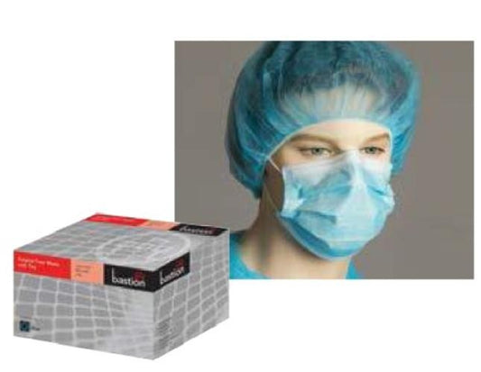 Bastion-Polypropylene Surgical Face Mask, Blue, Ear loops - Box/50