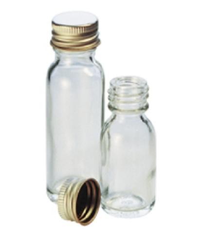 McCartney Bottles, 14mL, narrow neck 20mm , glass with aluminium cap and rubber liner-each