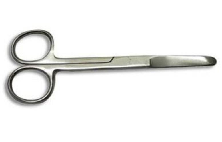 Scissors-Surgical, theatre type, stainless steel, blunt, blunt end, 15cm length