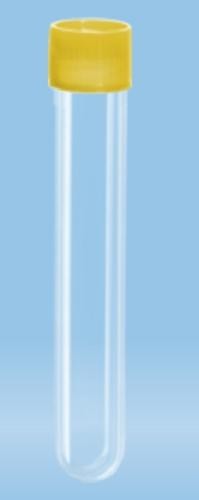 13mL-Sarstedt-Tube, 101 x 16.5 mm, PP, round bottom, with assembled yellow cap, sterile-pkt/500