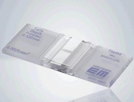 Hirschmann Neubauer Haemocytometer Counting Chamber  improved  Bright-Line, comes with two cover slips-each