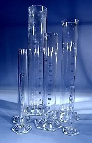 Measuring cylinder, all borosilicate glass, tall form, 100mL, x 5mL GRADS "B"