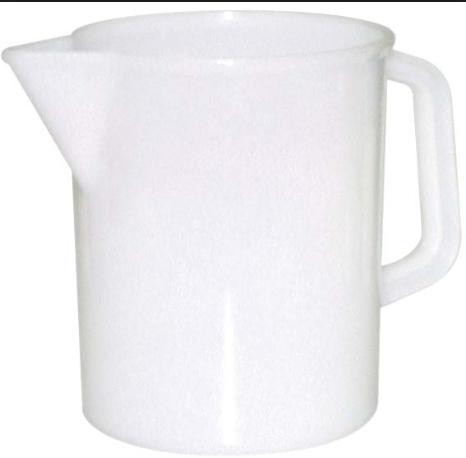 250 mL-Jug with handle, polyprop  plastic, graduated