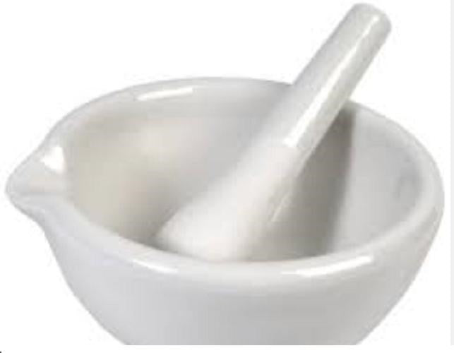 Mortar & Pestle, porcelain, 160mm diameter, 80mmH