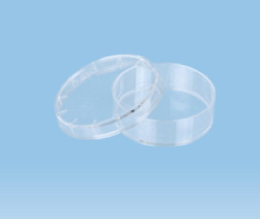 Sarstedt-Petri dishes, 35 x 10mm, polystyrene, clear, sterile, vented,  heat resistant to 80oC-(20/pkt/500/ctn)