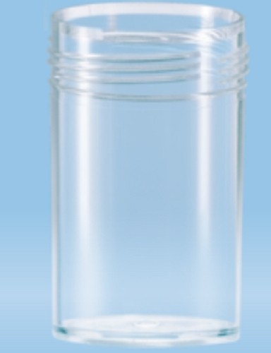 30mL-Sarstedt-Containers, polyprop, 80x27mm, flat bottom base, yellow screw caps assembled, sterile-pkt/500