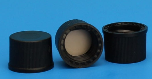 Grace/Finneran-8-425mm Solid Top, Black Polypropylene Cap, PTFE/F217 Lined-pkt/100