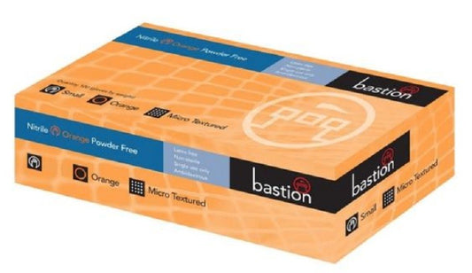 Bastion-Nitrile, Powder Free, Orange, Micro Textured, X Large - Carton/1000