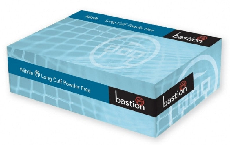 Bastion-Nitrile, Long Cuff, Powder Free, Micro Textured, XX Large - Box/90