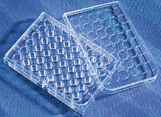 Corning 48 well Tissue culture Treated plates, with lid, flat bottom, sterile, individually wrapped-pkt/100
