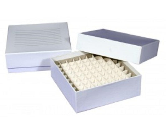 Cardboard Cyro boxes 2 Inch high with a 81 cell grid-pkt/5
