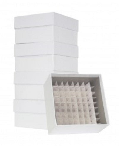 Cardboard Cyro boxes 3 Inch high with a 81 cell grid-pkt/5