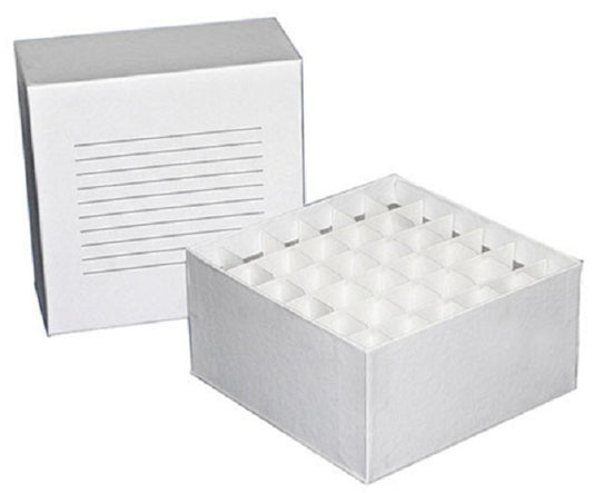 Biologix-Cardboard storage box with lid and writing space on lid, suits 15mL falcon tubes,
