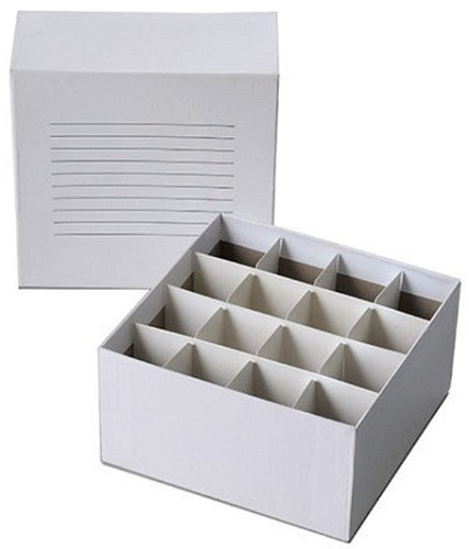 Biologix-Cardboard storage box with lid and writing space on lid, suits 50mL falcon tubes,