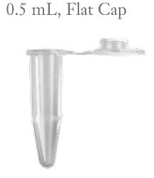 Axygen 0.5ml thin walled single tubes with attached flat caps-pkt/1000