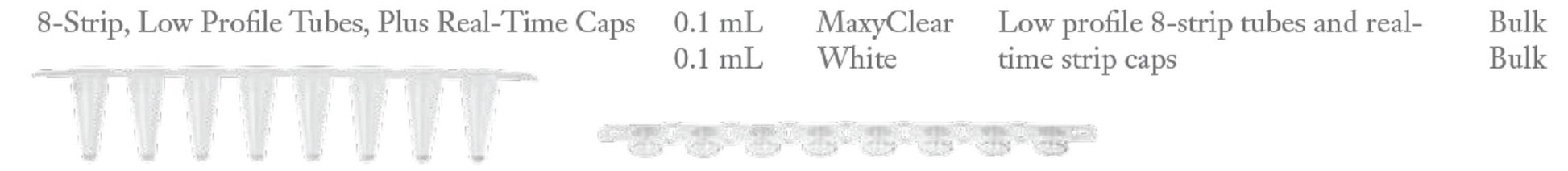 Axygen Low Profile 0.1ml White thin wall PCR Strip Tubes-(125 strips/8 tubes/strip)