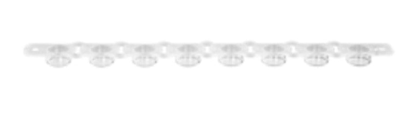 Axygen optically clear strip caps flat top to suit either strip tubes or plates-(125 strips/8 caps/strip)