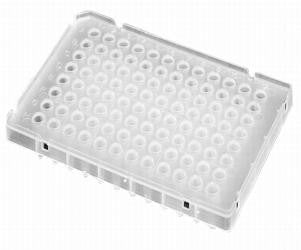 Axygen 96 well PCR plates 100Microliter Half-skirt Low Profile-pkt/100-