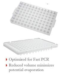Axygen 96 well Semi-Skirt PCR Plates 100Microliter Low Profile-pkt/100-