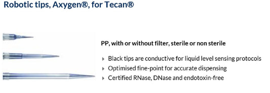 Axygen 1-200ul Filtered Conductive Robotic Tips to suit CAS-1200 Sterile,(box 24 x 96),  Replaces COR-0217