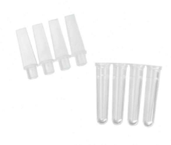 Axygen 0.1ml Rotorgene Strip Tubes and caps, 4 tubes per strip/250/pkt/1000/box