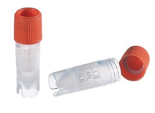 Corning® 2mL, internal thread, polypropylene cryogenic vial, self-standing with round bottom-pkt/500