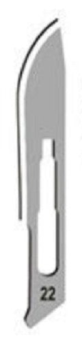 Technos-Surgical Blades, sterile, No:22, carbon steel, for handle No:4-pkt/100