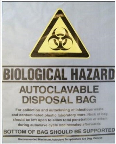 Sterihealth-Autoclave bag, 69X55 cm with biological hazard label, 50µm, Natural-200/ctn