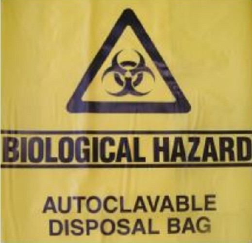 Sterihealth-Autoclave bag, 75 cm X 86 cm with biological hazard label, natural, 50 µm-200/ctn