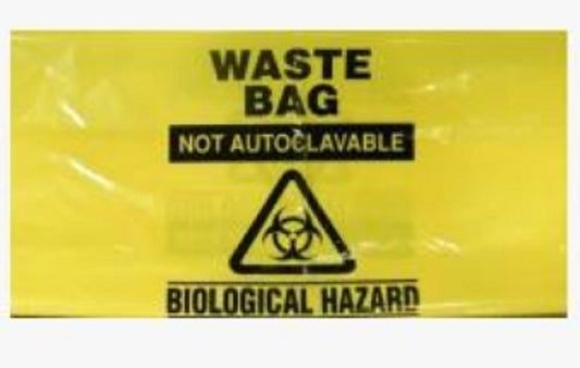 Sterihealth-Clinical waste bags, 80L yellow, 960x760 mm 55 µm-100/ctn