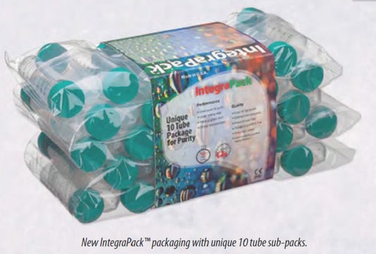 Labcon 50ml Super Clear Falcon Style centrifuge tubes with attached caps, Max RCF:20,000xg, sterile, pkt/50/ctn/500