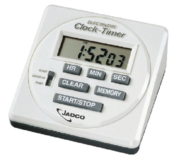 Laboratory Bench Timer and Clock, 90mm x 90mm, each