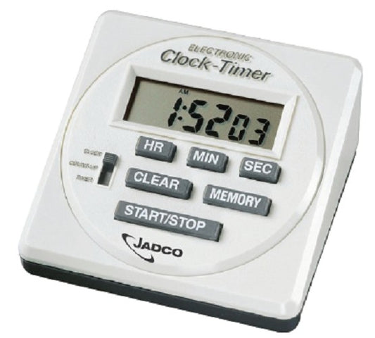 Laboratory Bench Timer and Clock, 90mm x 90mm, each