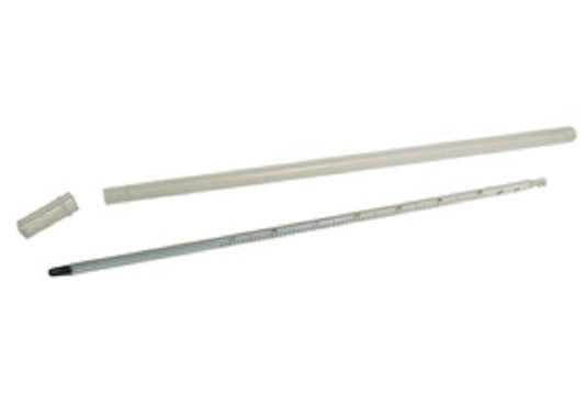Thermometer, Glass, Blue spirit, resolution,  -10 to 110oC, 10C, 297 mm length