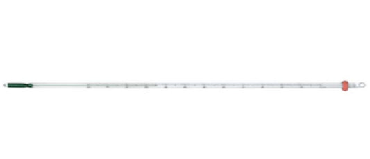 Thermometer, Glass, Green spirit, resolution,  -10 to 110oC, 10C, 305 mm length