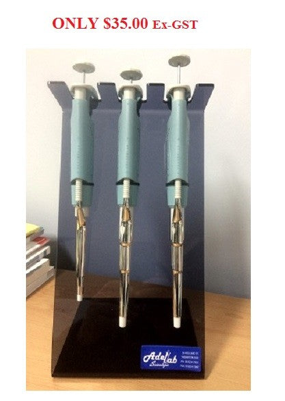 Pipette-Z Rack, charcoal black, holds 3 pipettes