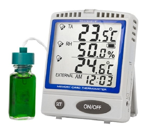 Control Company Memory-Card Refrigerator/Freezer Bottle Traceable Thermometer