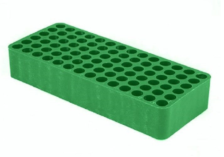 Tetra GREEN test tube racks, Dim:185x78 x31mm, suit 8-10mm tube diameter, 84 holes with drainage holes and numbering, ctn/24