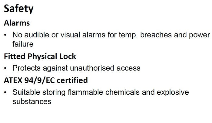 Spark-free Laboratory Refrigerators with Mechanical (dial) Controller
