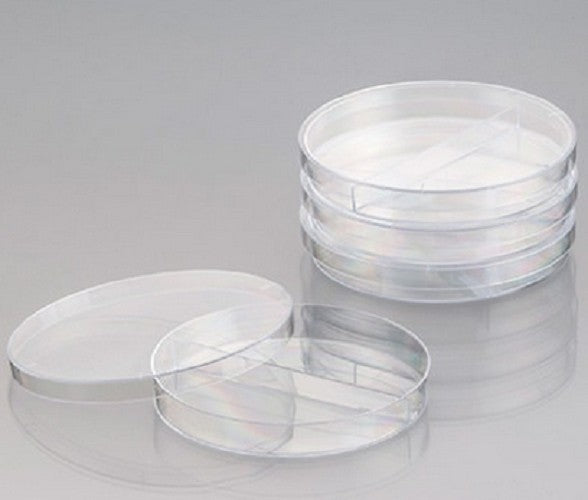 Technoplas Petri Dish 90 x 14mm, polystyrene, clear, half plate, triple vented, pkt/20/ctn/600