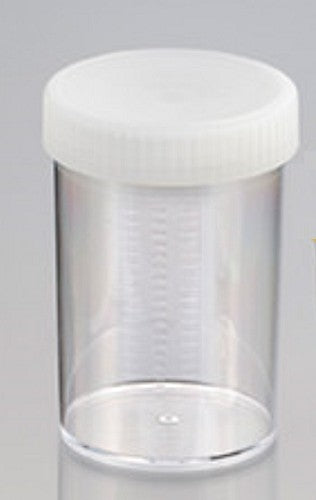 250mL-Technoplas Polystyrene Container with Polyethylene Natural Screw Cap, ctn/147