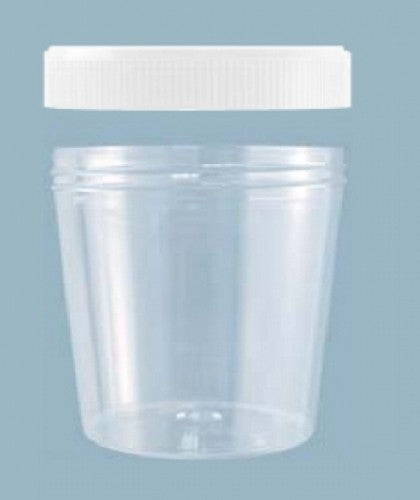 250mL-Sarstedt-V shape polystyrene sample container, flat bottom, not graduated, 75Hx78D, natural screw cap enclosed, ctn/270