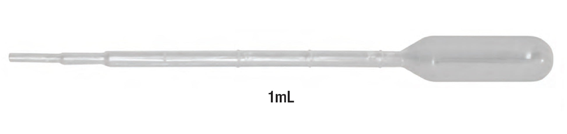LABCO 1mL Transfer pipettes, draw 3.5mL, 16cm, plastic, grad up to 1 mL in 0.25mL incr, ind wrap, capacity 5mL, sterile, ctn/500