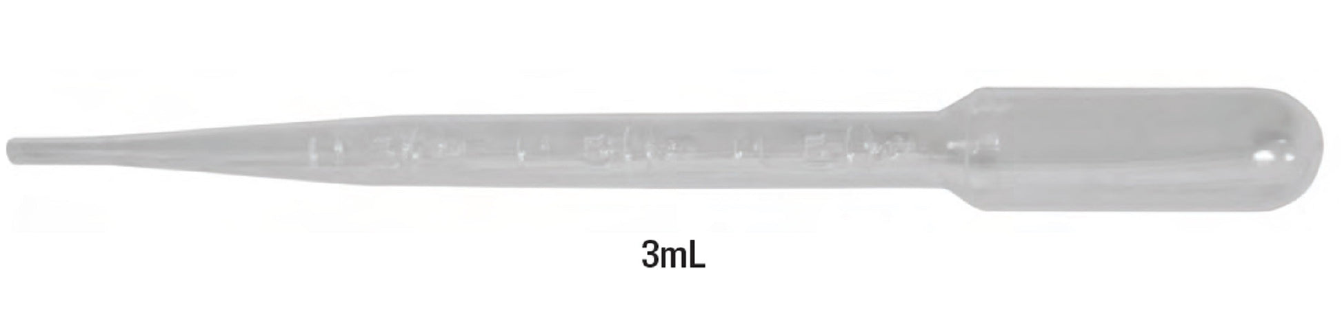LABCO 3mLTransfer pipettes, draw 3.5mL, 16cm, plastic, grad up to 3 mL in 0.5mL inc, capacity 7mL, sterile, Ind wrap, ctn500