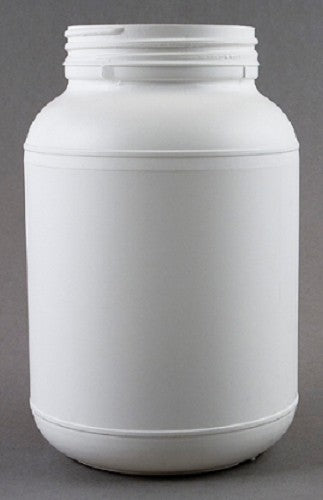 Silverlock 2L HDPE round storage container, 125mmd x 205mmH, supplied with white PP unlined screw cap, 95mmd, each