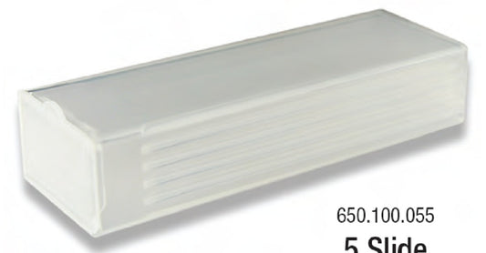 LABCO 5 Place plastic mailer, opaque, break resistant, suits 76x25mm slides, pkt/100