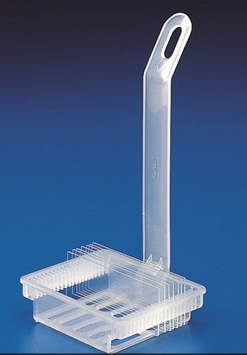 Kartell Slide staining rack, polypropylene with handle for 20 slides