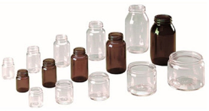 LABCO Jar Glass Squat Amber 30mL, (46h x 41diam) mm, each