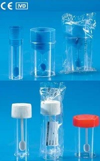 Kartell Plastic Sampling Containers with Screw Cap & Plastic Spoon